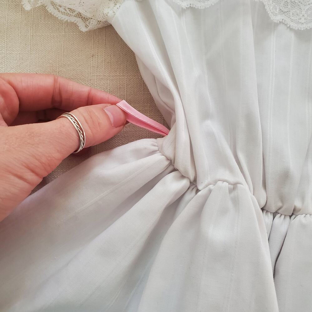 Vintage White Lace Dress 2t - Picture 8 of 10